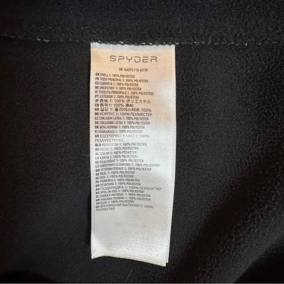 Spyder Outbound Half-Zip Core Pullover Sweater Grey Black Fleece Large - Picture 7 of 7